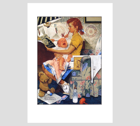 Norman Rockwell The Babysitter Print