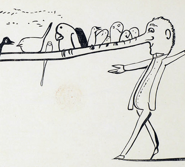 Edward Lear 'There was an Old Man on whose nose' Print
