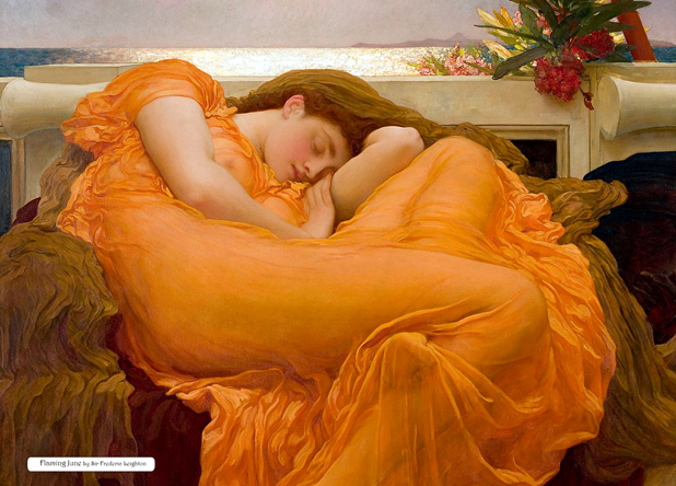 Flaming June by Sir Frederic Leighton - Place Mat
