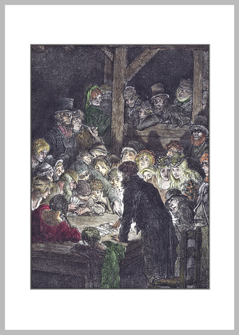 Gustave Doré Thieves Gambling - A4 Print