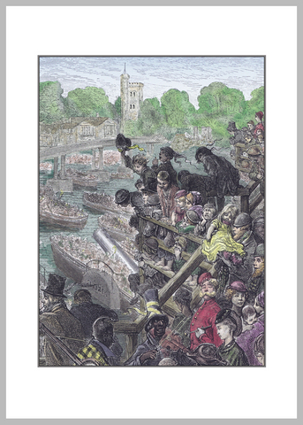 Gustav Doré The Boat Race Putney Bridge - A4 Print