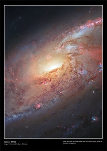 Hubble Space Telescope Poster - Galaxy M106