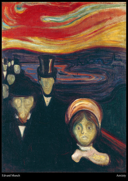 Edvard Munch: The Scream, Anxiety, Self Portrait in Hell - A3 Posters
