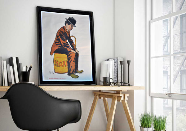 Charlie Chaplin classic film poster in situ