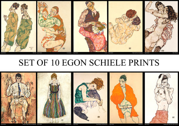 Egon Schiele: Set of 10 A3 Posters