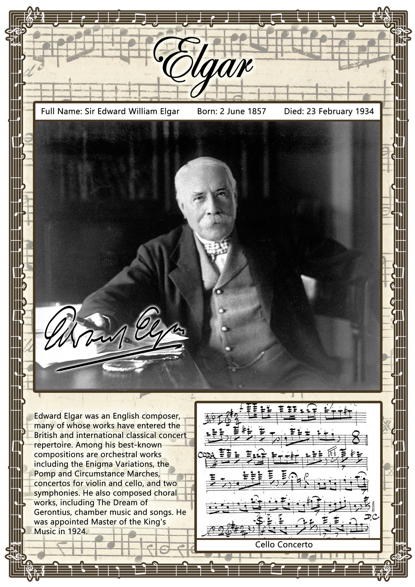 Elgar A2 Poster