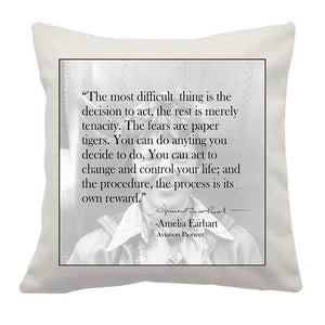 Amelia Earhart Cushion Cover