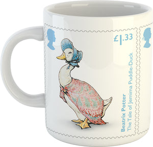 Beatrix Potter Stamps Mug (Jemima Puddle-Duck, Tom Kitten & Benjamin Bunny)