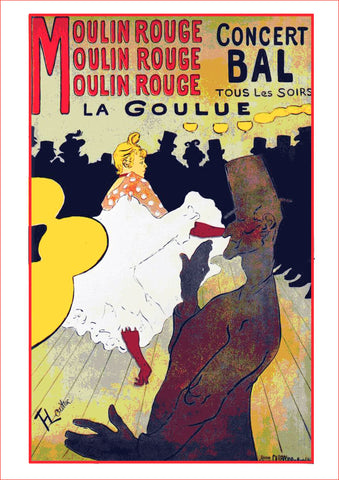 Moulin Rouge, Henri de Toulouse-Lautrec Poster A2