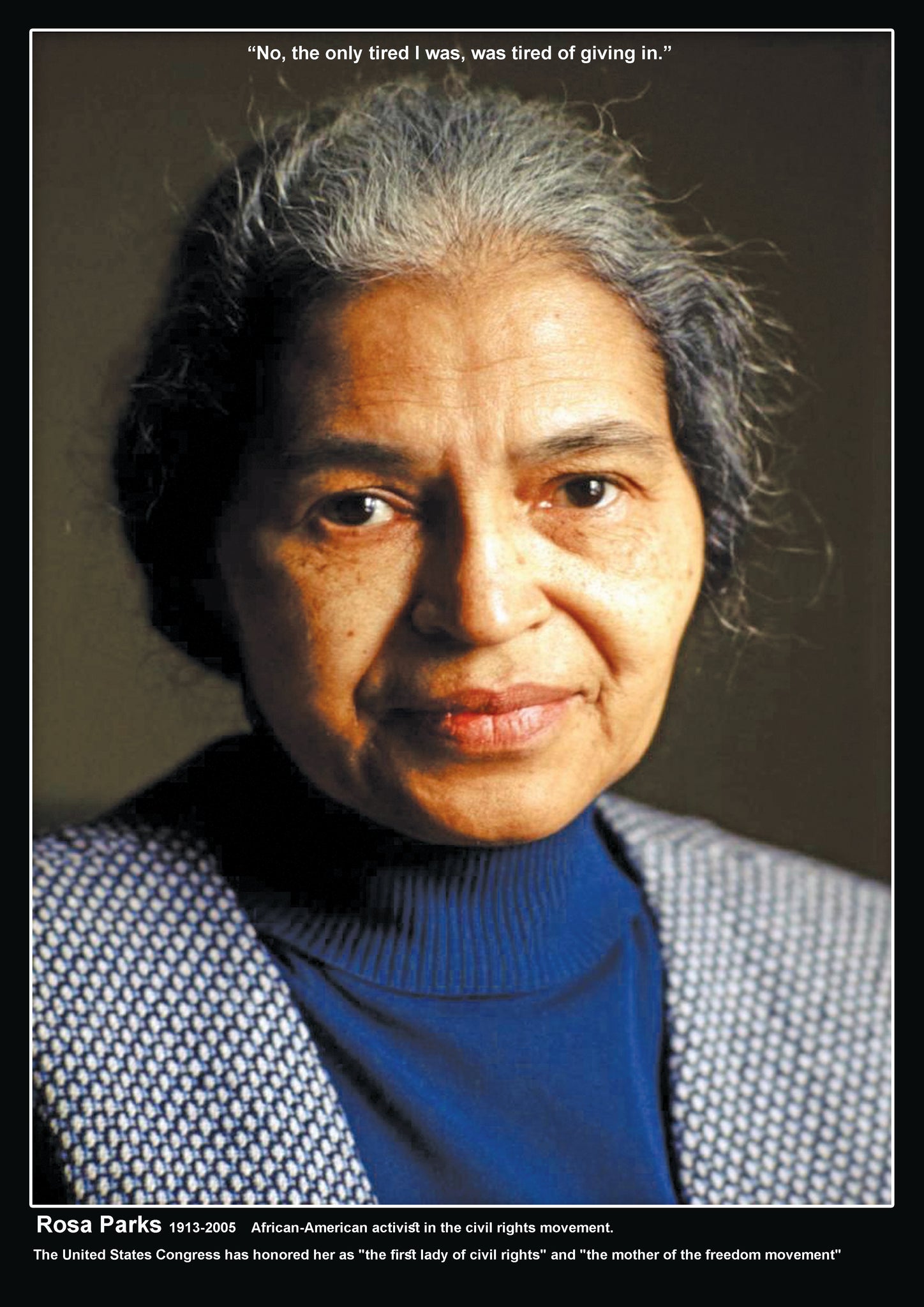 Rosa Parks - Black Icons of History - A2 Wall Art Poster
