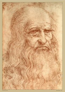 Da Vinci, Portrait of a Man in Red Chalk A2 Poster