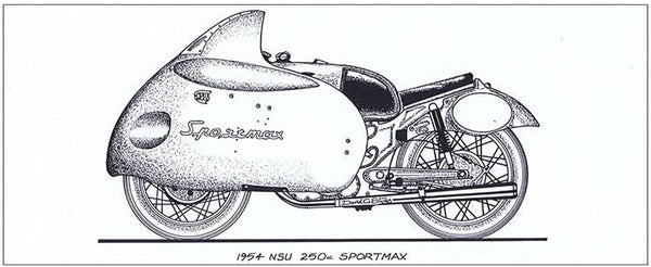 1954 NSU 250cc Sportmax Motorcycle Mug