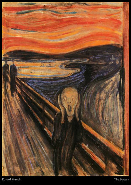 Edvard Munch: The Scream, Anxiety, Self Portrait in Hell - A3 Posters