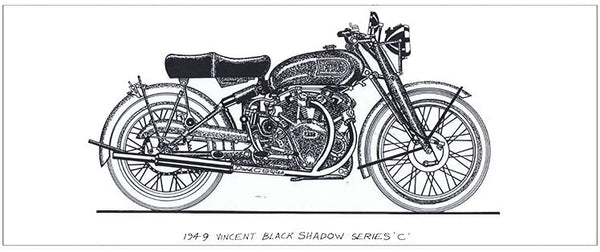 1949 Vincent Black Shadow Series C Motorcycle Mug