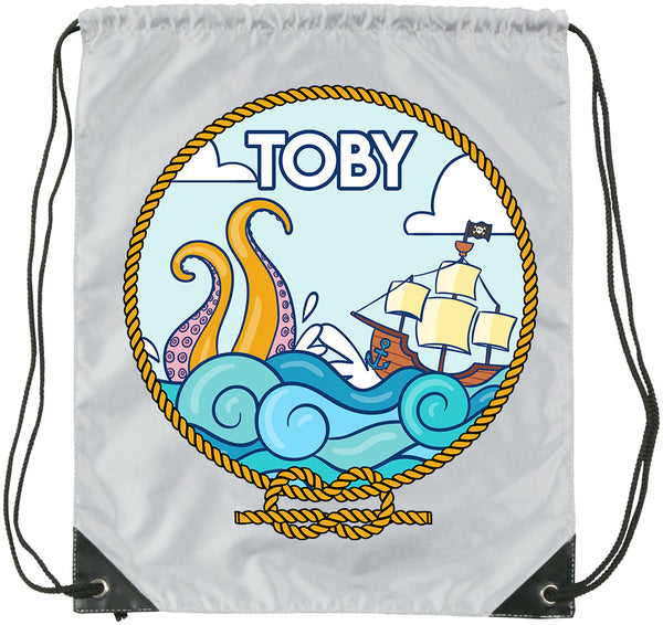 Pirate Personalised Bag & Bottle Set