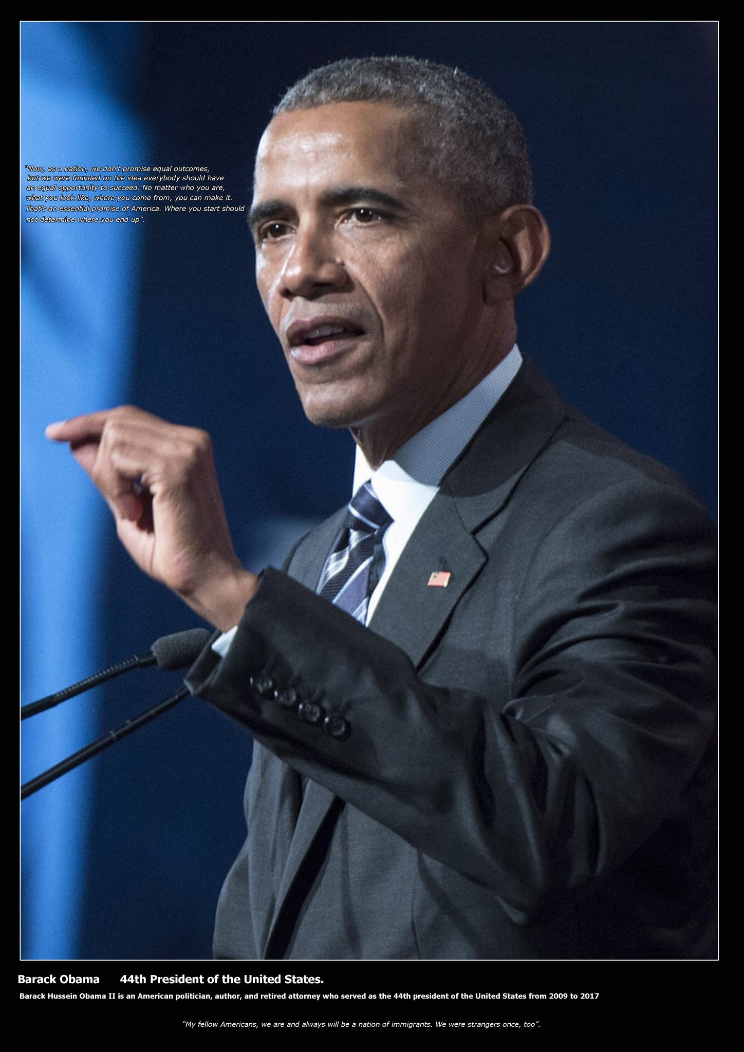 Barack Obama  - Black Icons of History - A2 Wall Art Poster