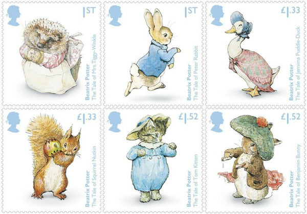 Beatrix Potter Stamp Collection Full Set of 6