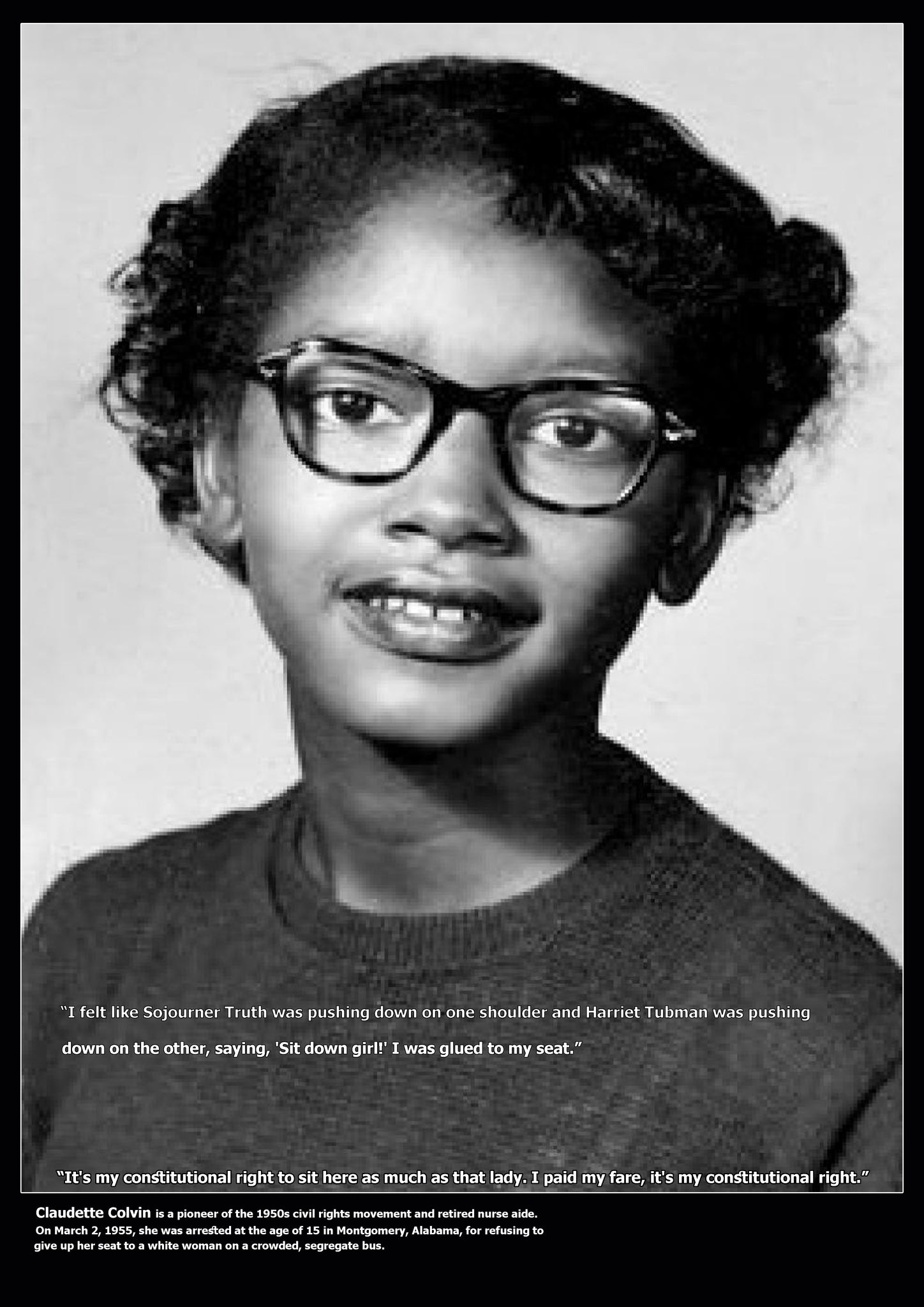 Claudette Colvin - Black Icons of History - A2 Wall Art Poster