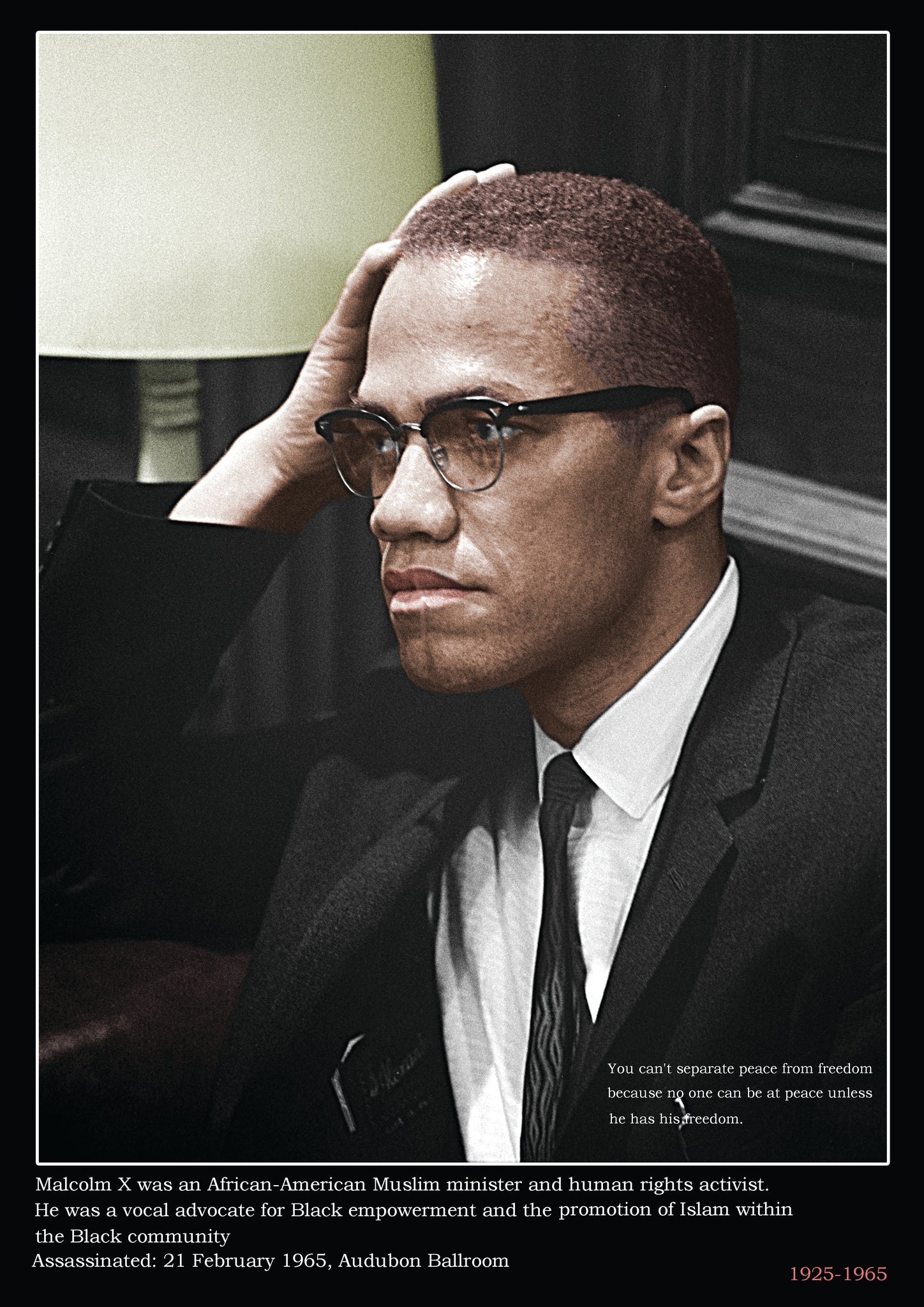 Malcolm X - Black Icons of History - A2 Wall Art Poster