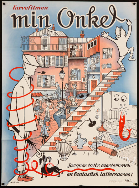 Jacques Tati - Set of 3 - A3 - iconic film posters - Mon Oncle, Jour de fete, Trafic - Film Poster - French mime, filmmaker, actor, and screenwriter