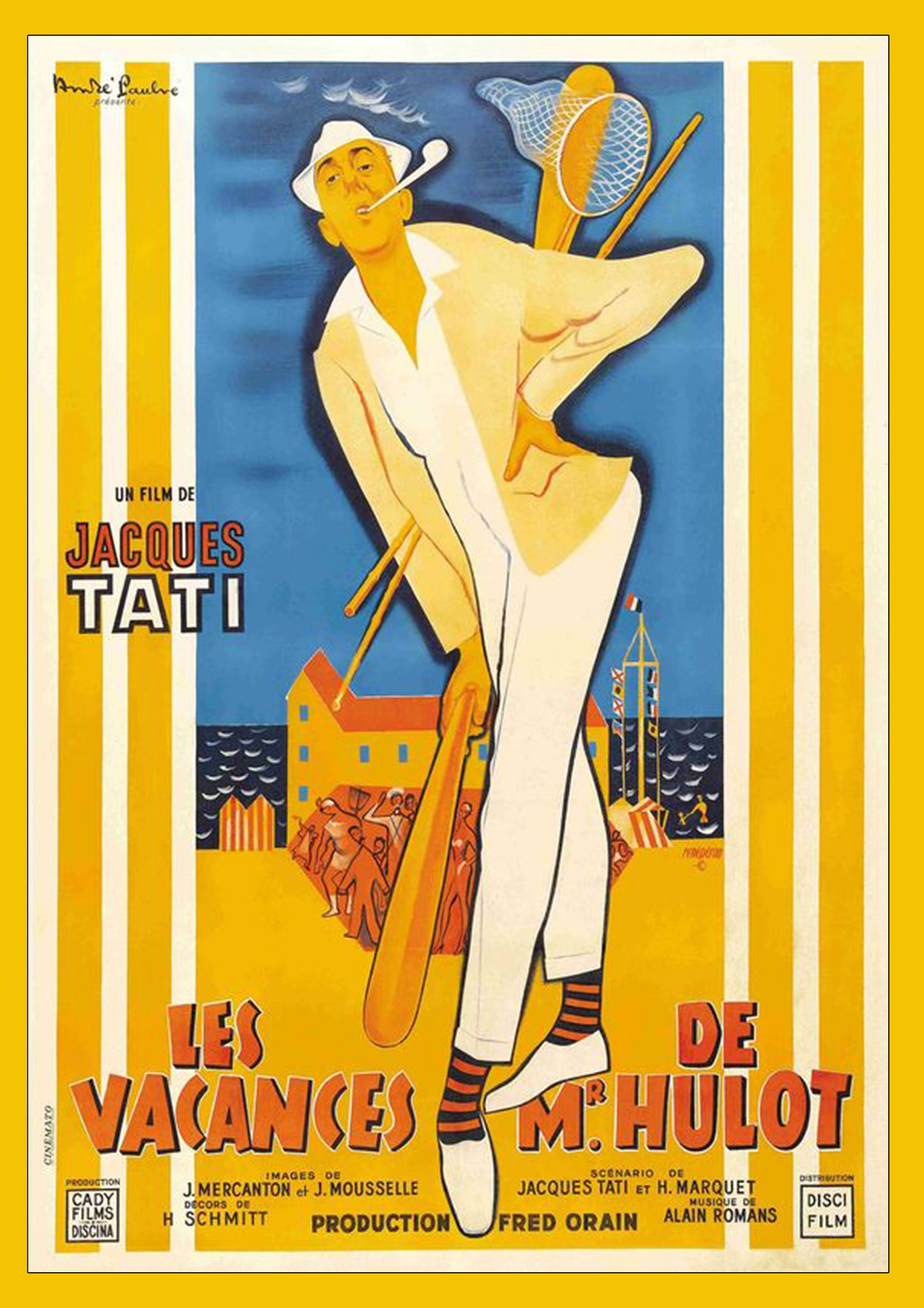 Jacques Tati Les Vacances de Monsieur Hulot A2 Poster