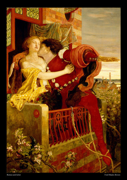 Romeo and Juliet by Ford Madox Brown - A2 Poster