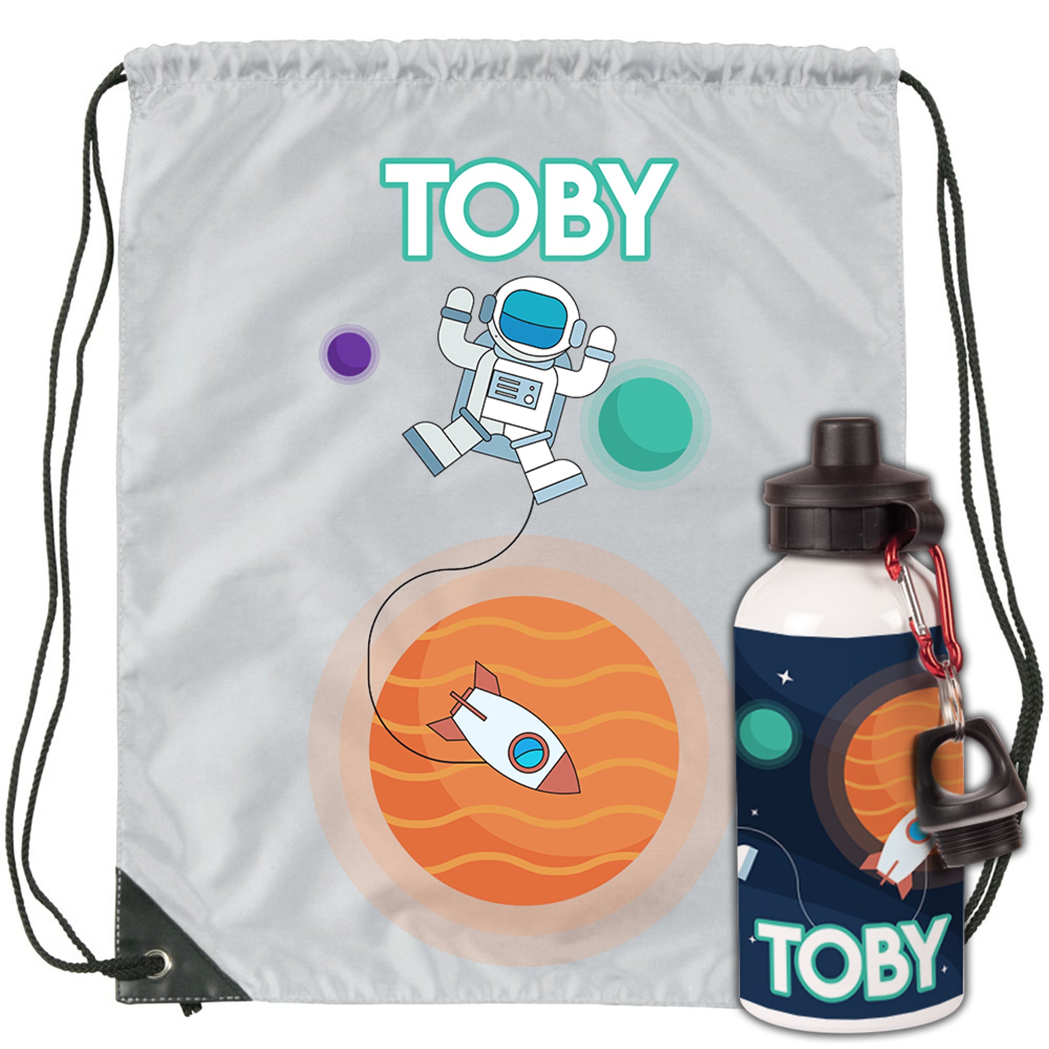 Astronaut Personalised Bag & Bottle Set