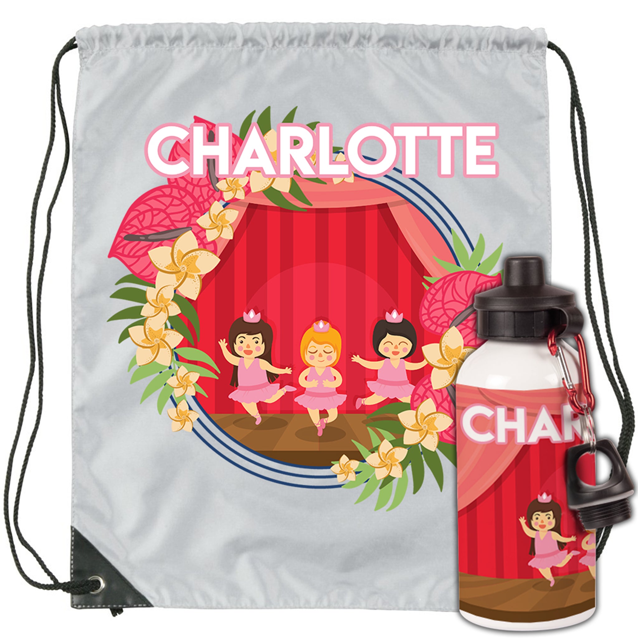 Ballerina Personalised Bag & Bottle Set