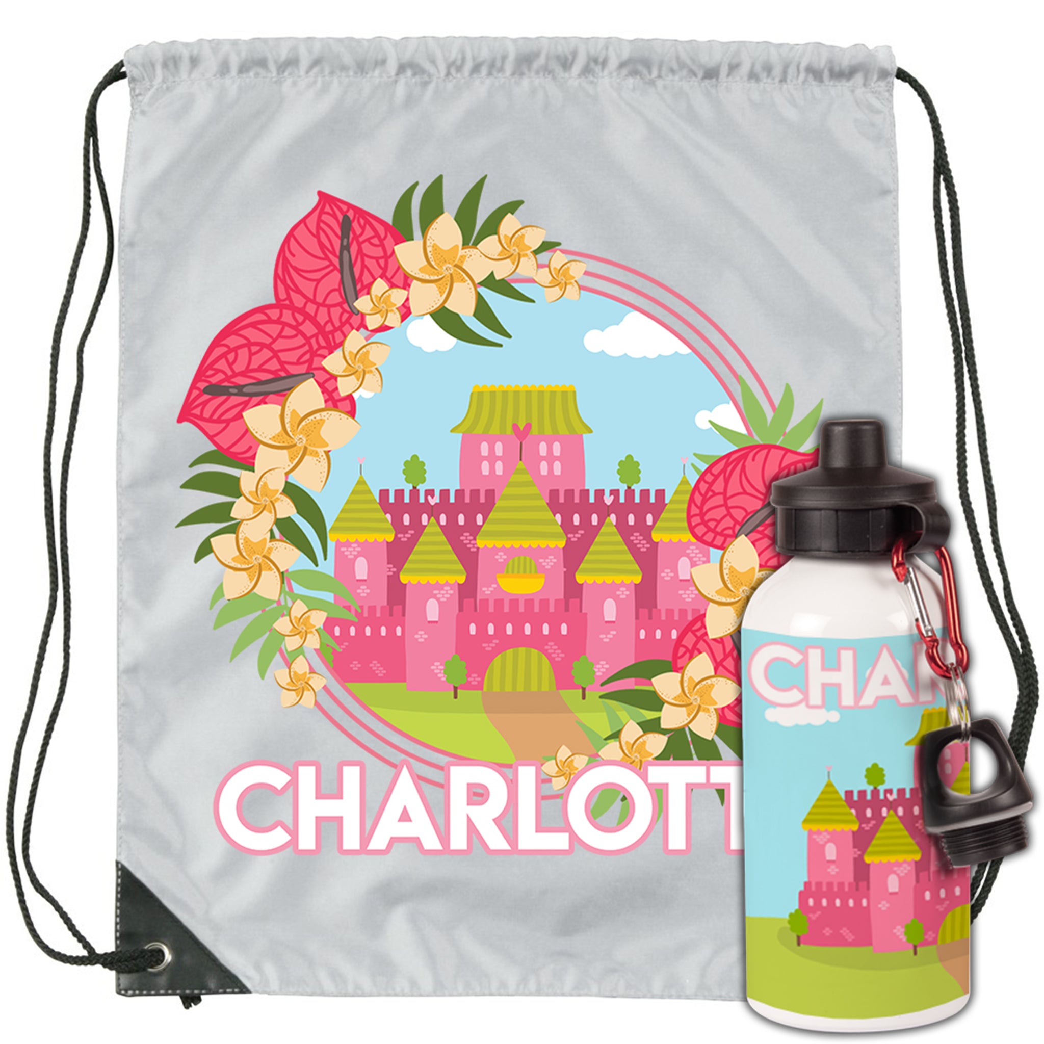 Princess Castle Personalised Bag & Bottle Set