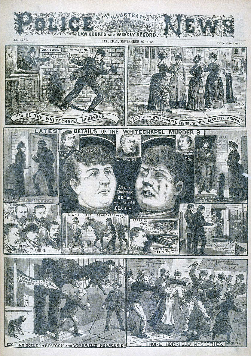 Jack the Ripper, Police News, Sept 22nd 1888 Poster